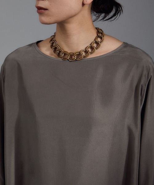 SALON adam et rope'（サロン アダム エ ロペ）の「[25AW]GENTLE SILK ロングスリーブプルオーバー【セットアップ対応・洗える】（シャツ/ブラウス・レディース・ブラック/ブラウン系その他2/ピンク系その他2・FREE）」の22枚目の写真