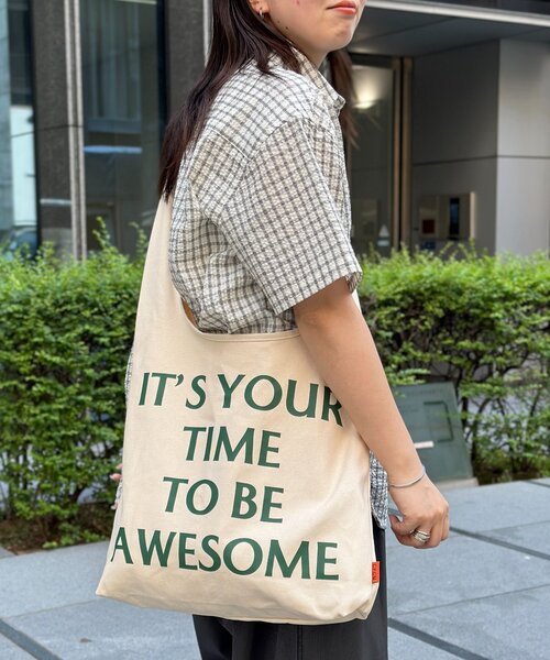 CPCM（シーピーシーエム）の「マルチWAYキャンバスロゴバッグ（トートバッグ・レディース・アイボリー/オレンジ/ネイビー・FREE）」の2枚目の写真