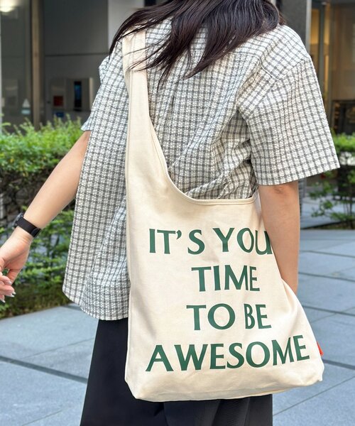 CPCM（シーピーシーエム）の「マルチWAYキャンバスロゴバッグ（トートバッグ・レディース・アイボリー/オレンジ/ネイビー・FREE）」の5枚目の写真