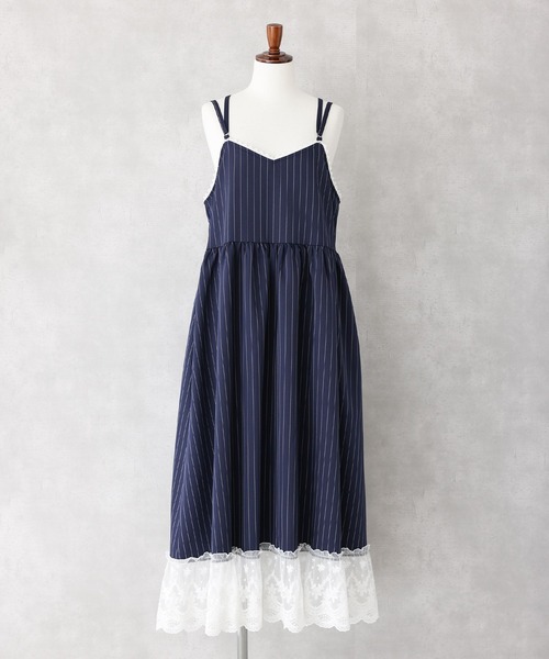 somari imagination（ソマリ イマジネーション）の「『ピンストライプキャミワンピース』（ワンピース・レディース・ネイビー/グレー・2/1）」の16枚目の写真