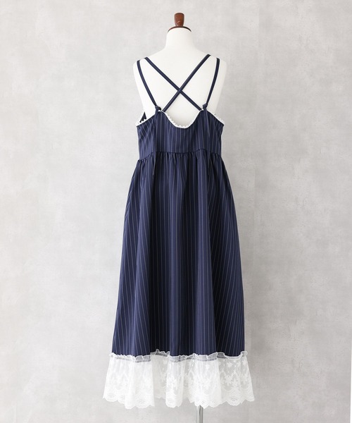 somari imagination（ソマリ イマジネーション）の「『ピンストライプキャミワンピース』（ワンピース・レディース・ネイビー/グレー・2/1）」の18枚目の写真
