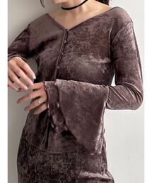 LAGUNAMOON | 2WAYシアーメッシュベロアトップス(Tシャツ/カットソー)