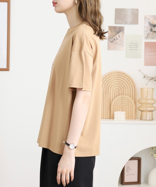 BRODIAEA(ブローディア)の「BRODIAEA バレエシューズ半袖Tシャツ(Tシャツ/カットソー・レディース・ライム/ベージュ/オフホワイト/ネイビー・40)」の22枚目の写真