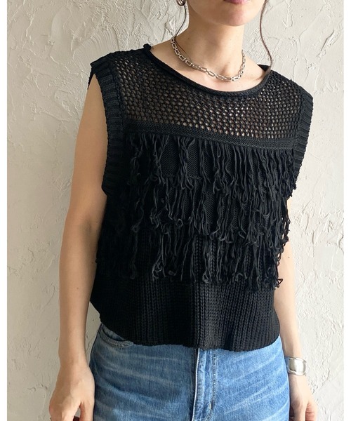 【美品・送料無料】Coohem×yonetomi フリンジベスト WOMEN - Yonetomi STORE ONLINE｜ヨネトミストアオンライン