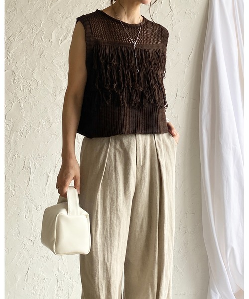 She's Closet（シーズクローゼット）の「ショート丈透かし編みメッシュ