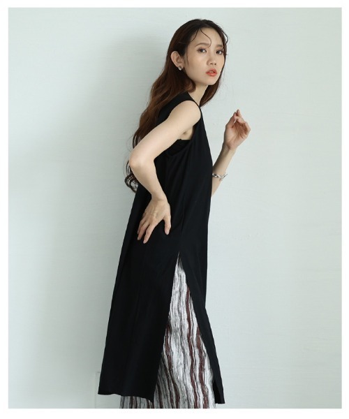 Sawa a la mode(サワアラモード)の「ノースリーブコットンチュニック(チュニック・レディース・ベージュ/ブラック・FREE)」の15枚目の写真