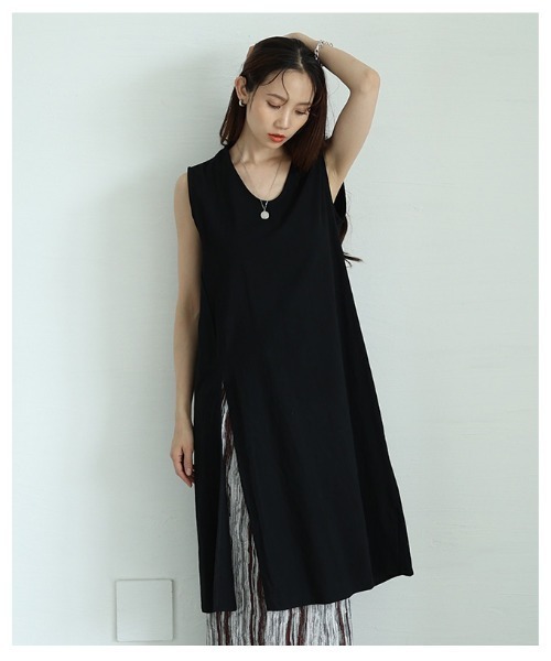 Sawa a la mode(サワアラモード)の「ノースリーブコットンチュニック(チュニック・レディース・ベージュ/ブラック・FREE)」の11枚目の写真