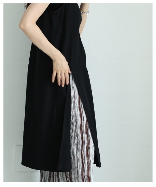 Sawa a la mode(サワアラモード)の「ノースリーブコットンチュニック(チュニック・レディース・ベージュ/ブラック・FREE)」の10枚目の写真