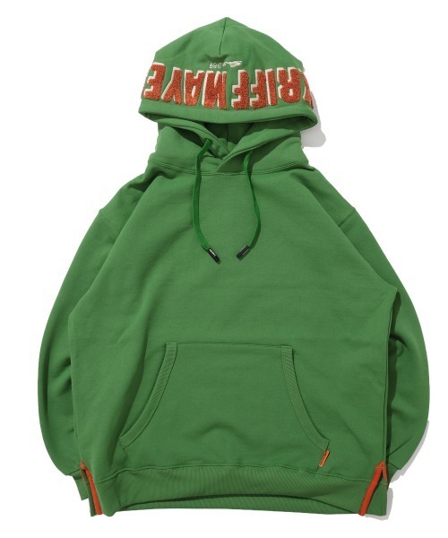 KRIFF MAYER Lady's Collection（クリフメイヤーレディースコレクション）の「【乾きやすい】サガラ刺繍裏起毛パーカー(フードロゴ)（スウェット・レディース・ブラウン/ナチュラル/パープル/ベージュ/チャコール/カラフル/グリーン/レッド・LARGE/MEDIUM）」の14枚目の写真