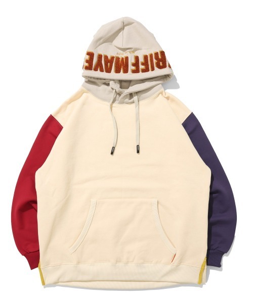 KRIFF MAYER Lady's Collection（クリフメイヤーレディースコレクション）の「【乾きやすい】サガラ刺繍裏起毛パーカー(フードロゴ)（スウェット・レディース・ブラウン/ナチュラル/パープル/ベージュ/チャコール/カラフル/グリーン/レッド・LARGE/MEDIUM）」の10枚目の写真