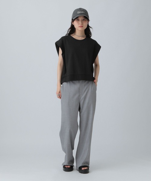 LEPSIM(レプシィム)の「ライト裏毛ノースリーブ 571374(Tシャツ/カットソー・レディース・ライトブルー/ブラック/グレイッシュベージュ・FREE)」の8枚目の写真