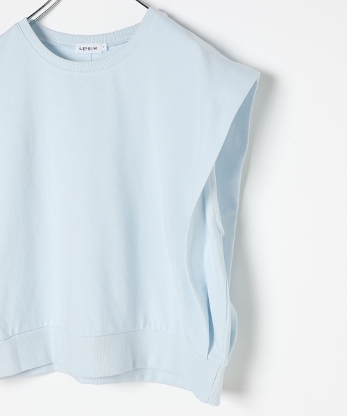 LEPSIM(レプシィム)の「ライト裏毛ノースリーブ 571374(Tシャツ/カットソー・レディース・ライトブルー/ブラック/グレイッシュベージュ・FREE)」の12枚目の写真