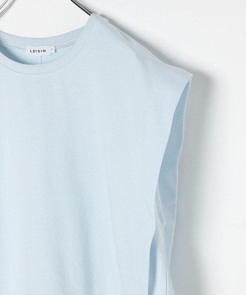 LEPSIM(レプシィム)の「ライト裏毛ノースリーブ 571374(Tシャツ/カットソー・レディース・ライトブルー/ブラック/グレイッシュベージュ・FREE)」の13枚目の写真