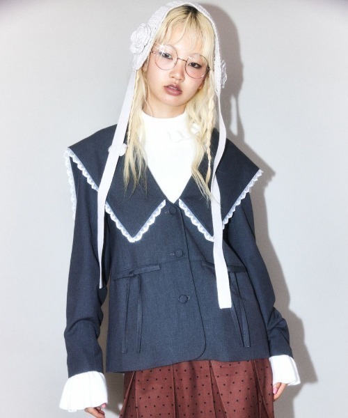 SAILOR COLLAR ジャケット（テーラードジャケット）｜Candy Stripper