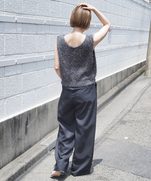 tiptop（ティップトップ）の「ラメフェザー2wayベスト（ベスト・レディース・グレー/チャコールグレー/アイボリー・FREE）」の17枚目の写真