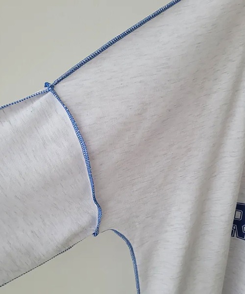 Asterellivi（アステレリビ）の「前プリントビックシルエットロングTシャツ　カットソー（Tシャツ/カットソー・レディース・グリーン/ライトグレー/ブラック・FREE）」の19枚目の写真