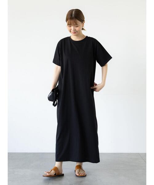 Lugnoncure(ルノンキュール)の「半袖カットワンピース(ワンピース・レディース・チャコールグレー/ブラック/レッド・F)」の3枚目の写真