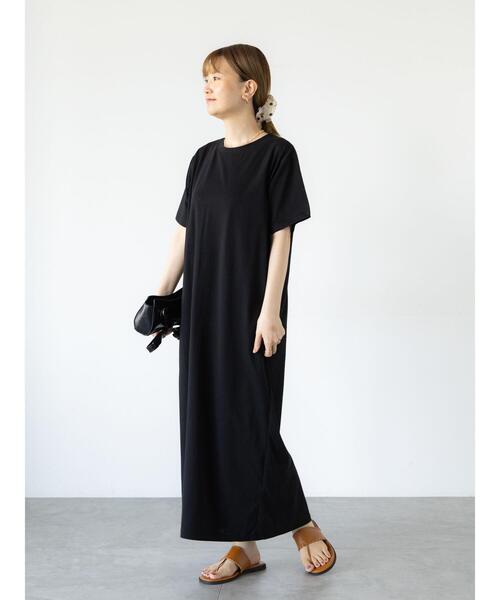 Lugnoncure(ルノンキュール)の「半袖カットワンピース(ワンピース・レディース・チャコールグレー/ブラック/レッド・F)」の4枚目の写真