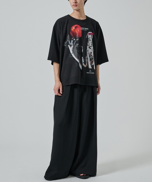 SHAREEF(シャリーフ)の「【SHAREEF】WIDE SLACKS(スラックス・メンズ・ホワイト/ブラック・1/2)」の10枚目の写真
