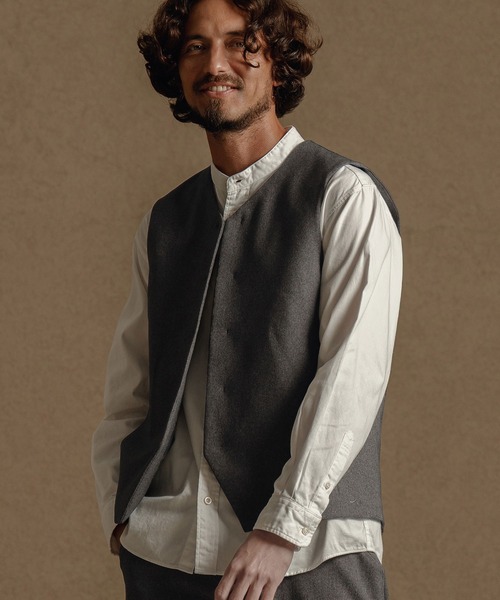 CALL&RESPONSE（コールアンドレスポンス）の「mcg3670-ベスト-メランジツイル（ベスト・メンズ・チャコール/ブラウン・2/4/5）」の10枚目の写真