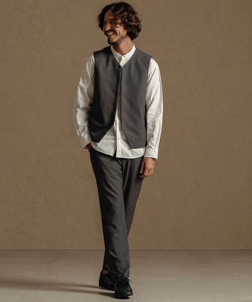 CALL&RESPONSE（コールアンドレスポンス）の「mcg3670-ベスト-メランジツイル（ベスト・メンズ・チャコール/ブラウン・2/4/5）」の12枚目の写真