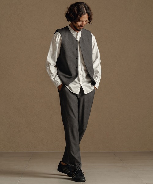 CALL&RESPONSE（コールアンドレスポンス）の「mcg3670-ベスト-メランジツイル（ベスト・メンズ・チャコール/ブラウン・2/4/5）」の13枚目の写真