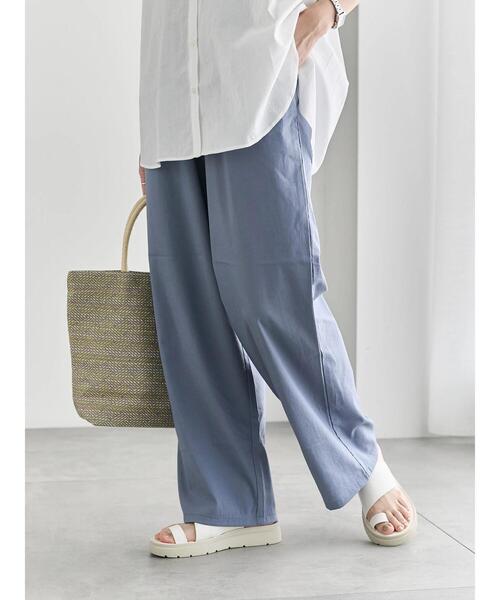 Samansa Mos2 blue(サマンサモスモスブルー)の「【接触冷感】ワイドイージーパンツ(その他パンツ・レディース・ブルー/グレー/ブラック/ベージュ・F)」の12枚目の写真
