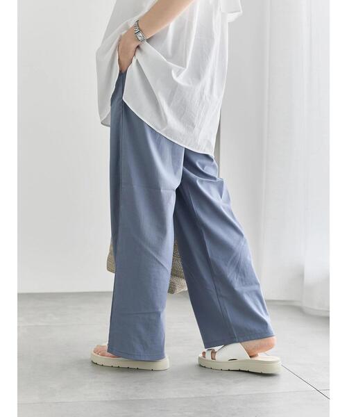 Samansa Mos2 blue(サマンサモスモスブルー)の「【接触冷感】ワイドイージーパンツ(その他パンツ・レディース・ブルー/グレー/ブラック/ベージュ・F)」の14枚目の写真