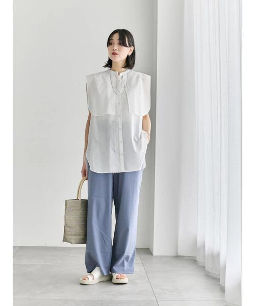 Samansa Mos2 blue(サマンサモスモスブルー)の「【接触冷感】ワイドイージーパンツ(その他パンツ・レディース・ブルー/グレー/ブラック/ベージュ・F)」の16枚目の写真