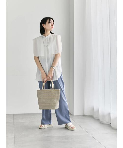 Samansa Mos2 blue(サマンサモスモスブルー)の「【接触冷感】ワイドイージーパンツ(その他パンツ・レディース・ブルー/グレー/ブラック/ベージュ・F)」の20枚目の写真