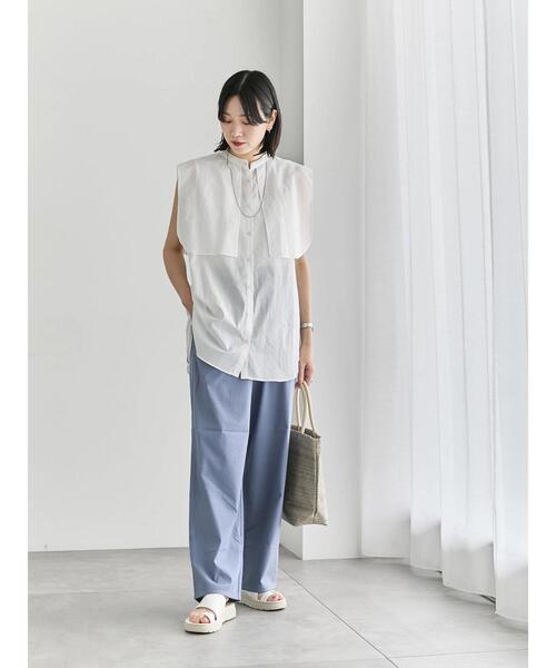 Samansa Mos2 blue(サマンサモスモスブルー)の「【接触冷感】ワイドイージーパンツ(その他パンツ・レディース・ブルー/グレー/ブラック/ベージュ・F)」の21枚目の写真