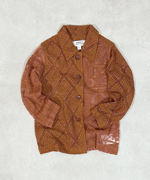 MARKEY'S（マーキーズ）の「レースシャツ（シャツ/ブラウス・キッズ・ブラウン/オフホワイト・S/M/LL/L）」の13枚目の写真