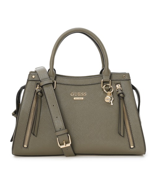 Guess(ゲス)の「WRENLEY Satchel サッチェルバッグ(ショルダーバッグ・レディース・ブラウン/オリーブ/ストーン・ONE SIZE)」の3枚目の写真