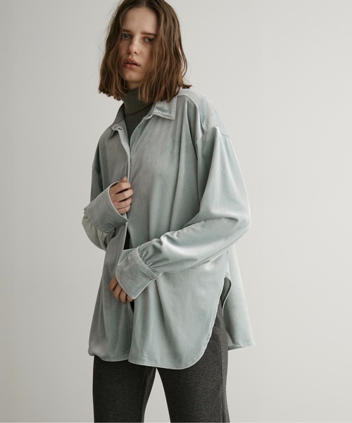 セール】ベロアオーバーシャツ（シャツ/ブラウス）｜LOSCa（ロスカ）の