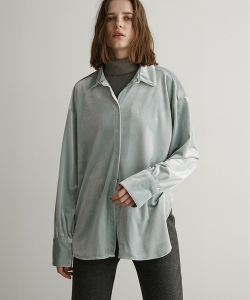 セール】ベロアオーバーシャツ（シャツ/ブラウス）｜LOSCa（ロスカ）の