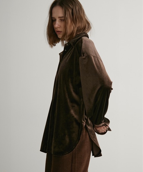 セール】ベロアオーバーシャツ（シャツ/ブラウス）｜LOSCa（ロスカ）の