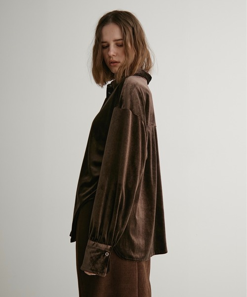 セール】ベロアオーバーシャツ（シャツ/ブラウス）｜LOSCa（ロスカ）の