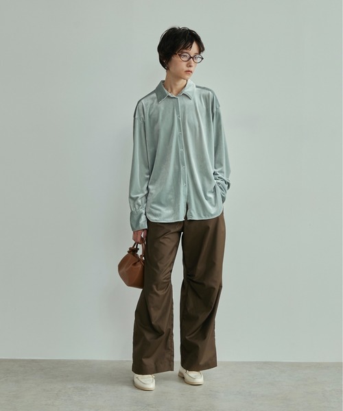 定価¥39,600♡Rene 配色ブラウス(白×ベロア) René - 定価¥39,600♡Rene 配色ブラウス(白×ベロア)の通販 by