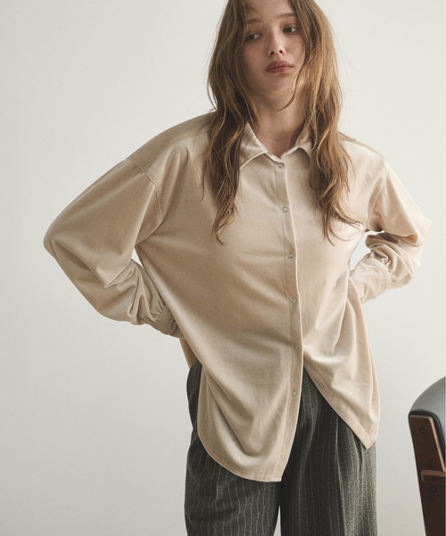 セール】ベロアオーバーシャツ（シャツ/ブラウス）｜LOSCa（ロスカ）の