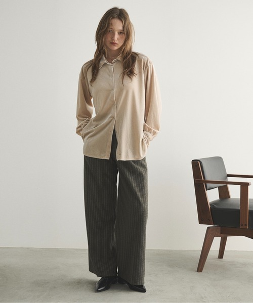 セール】ベロアオーバーシャツ（シャツ/ブラウス）｜LOSCa（ロスカ）の