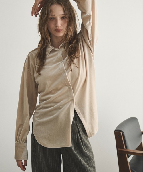 セール】ベロアオーバーシャツ（シャツ/ブラウス）｜LOSCa（ロスカ）の