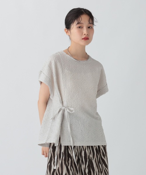 LEPSIM（レプシィム）の「ジャガードリボンフレンチプルオーバー　582473（Tシャツ/カットソー・レディース・ブラウン/ライトグレー/ブラック・FREE）」の10枚目の写真