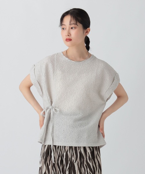 LEPSIM（レプシィム）の「ジャガードリボンフレンチプルオーバー　582473（Tシャツ/カットソー・レディース・ブラウン/ライトグレー/ブラック・FREE）」の11枚目の写真