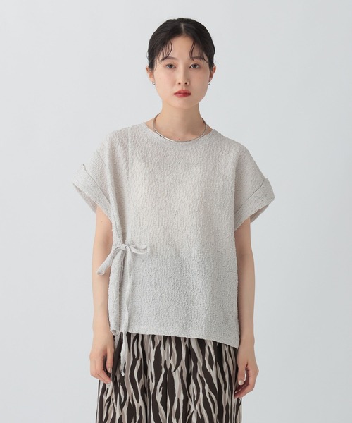 LEPSIM（レプシィム）の「ジャガードリボンフレンチプルオーバー　582473（Tシャツ/カットソー・レディース・ブラウン/ライトグレー/ブラック・FREE）」の12枚目の写真