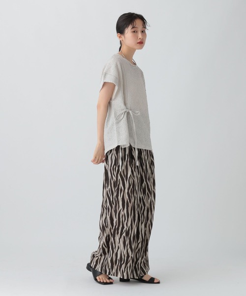 LEPSIM（レプシィム）の「ジャガードリボンフレンチプルオーバー　582473（Tシャツ/カットソー・レディース・ブラウン/ライトグレー/ブラック・FREE）」の14枚目の写真