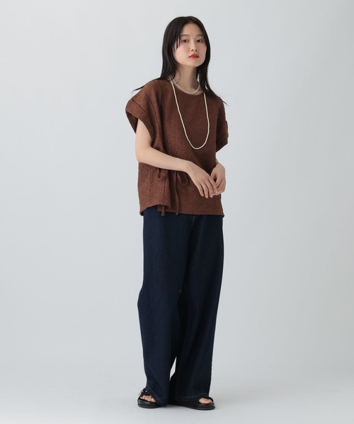 LEPSIM（レプシィム）の「ジャガードリボンフレンチプルオーバー　582473（Tシャツ/カットソー・レディース・ブラウン/ライトグレー/ブラック・FREE）」の21枚目の写真