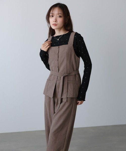 Bab(バブ)の「ピーチ起毛ベスト(ベスト・レディース・ベージュ/モカ/ブラック・M)」の9枚目の写真