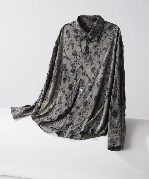 HARE（ハレ）の「ムラゾメブラーシャツ(HARE)（シャツ/ブラウス・メンズ・ブラック/グレー/レッド・FREE）」の3枚目の写真