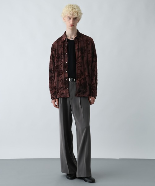 HARE（ハレ）の「ムラゾメブラーシャツ(HARE)（シャツ/ブラウス・メンズ・ブラック/グレー/レッド・FREE）」の10枚目の写真