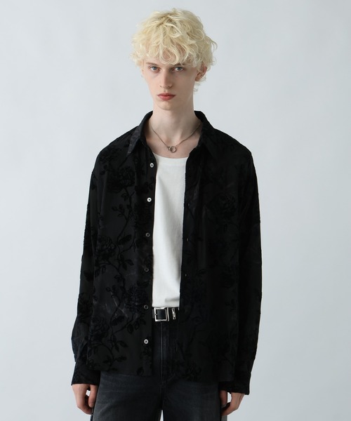 HARE（ハレ）の「ムラゾメブラーシャツ(HARE)（シャツ/ブラウス・メンズ・ブラック/グレー/レッド・FREE）」の13枚目の写真